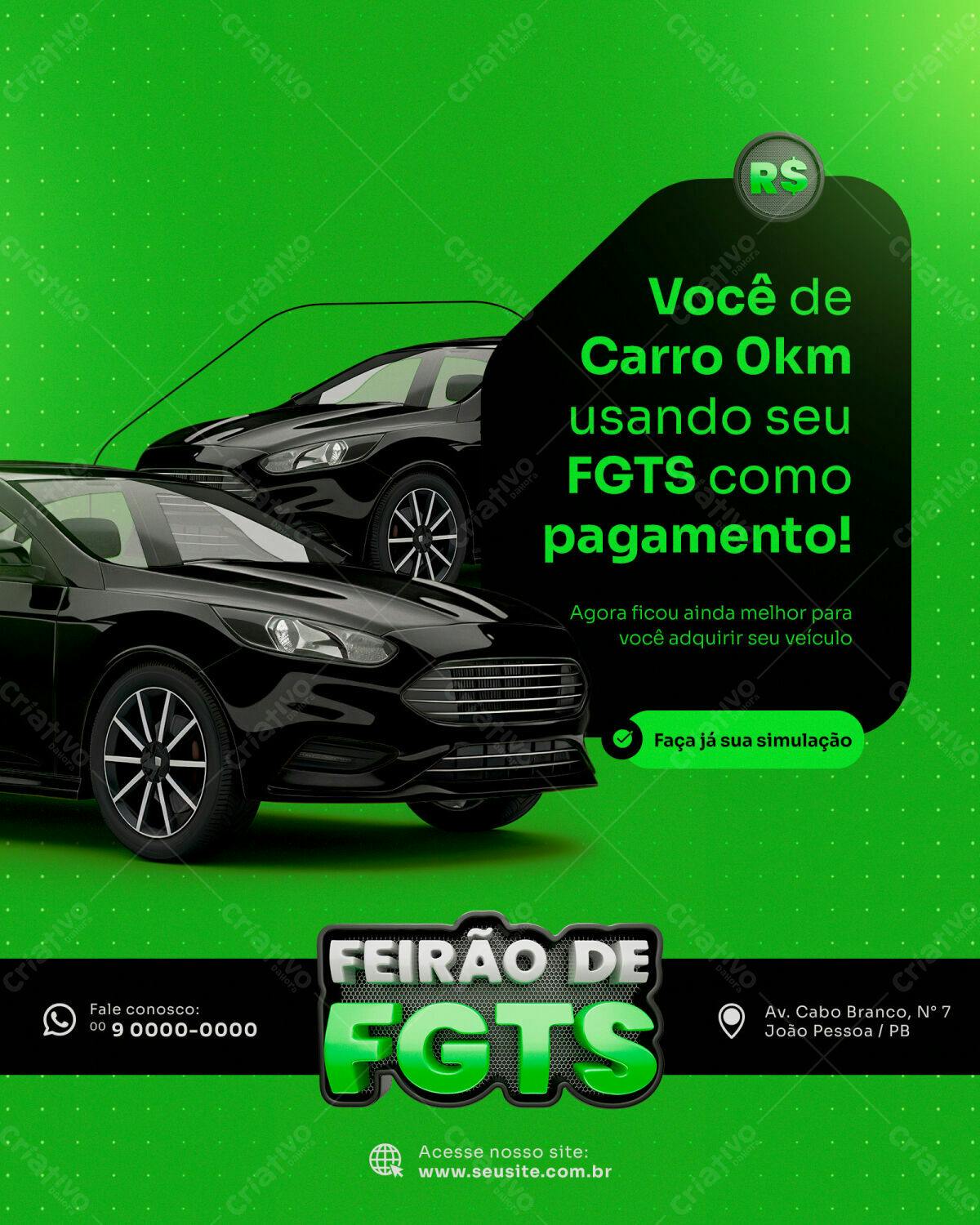 Flyer Feirão de FGTS PSD Editável