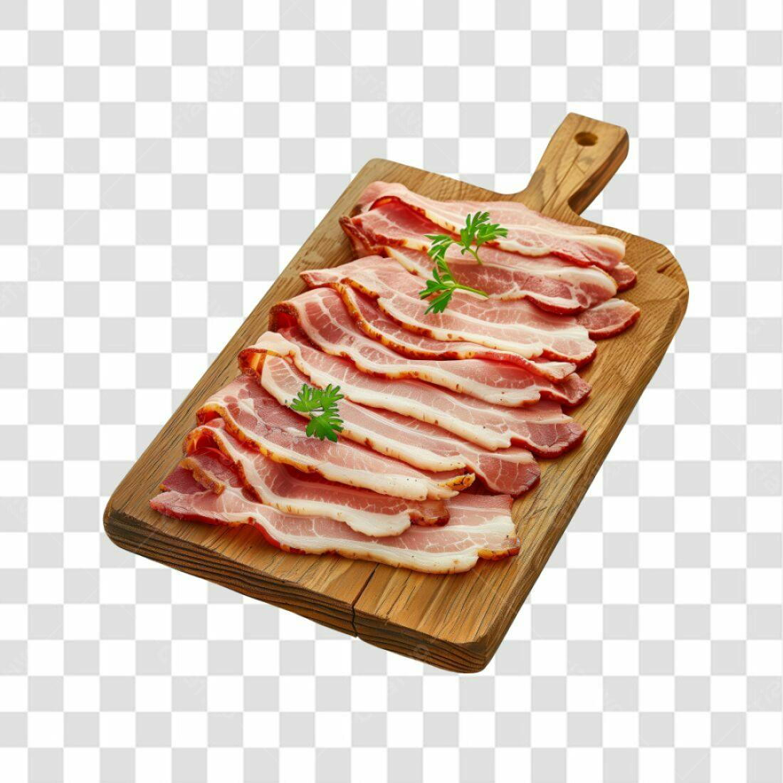 Imagem PNG de fatias de bacon com fundo transparente