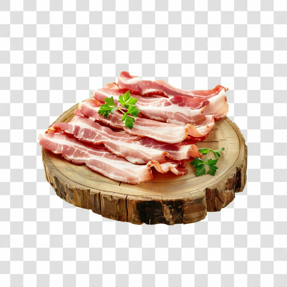 Imagem PNG de Fatias de Bacon com Fundo Transparente