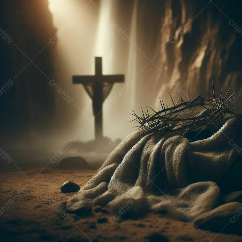 Composição De Cenário De Ressurreição De Cristo Gerada Por I.a V.5