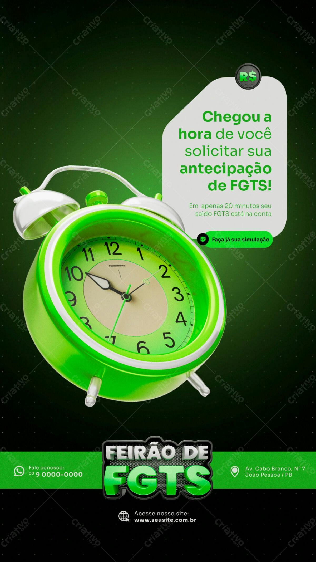 Flyer Feirão FGTS PSD Editável