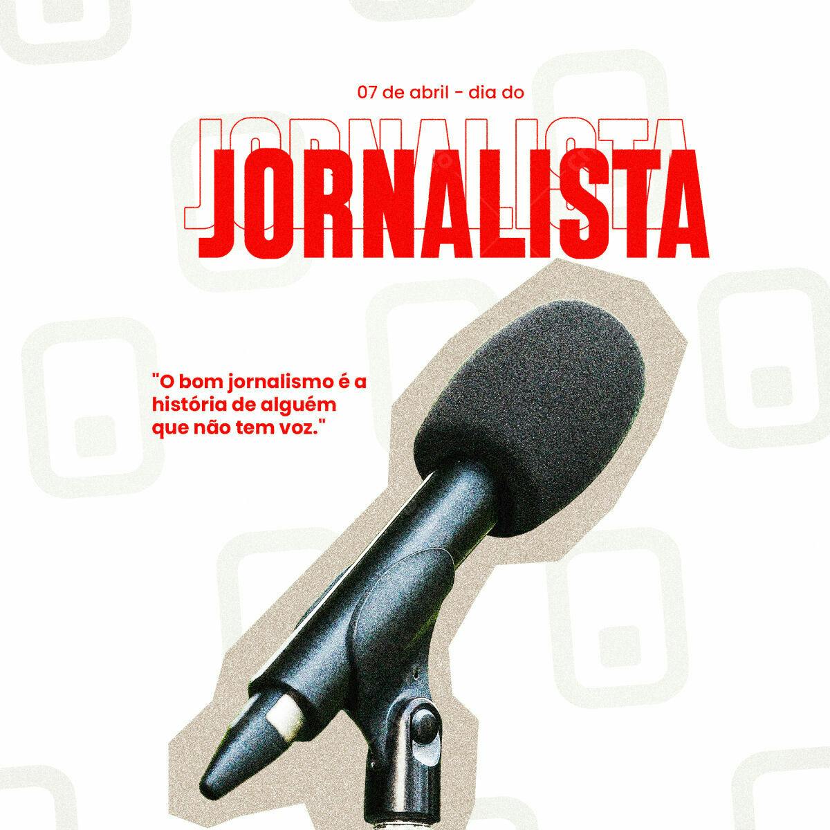 Flyer Dia do Jornalista PSD Editável