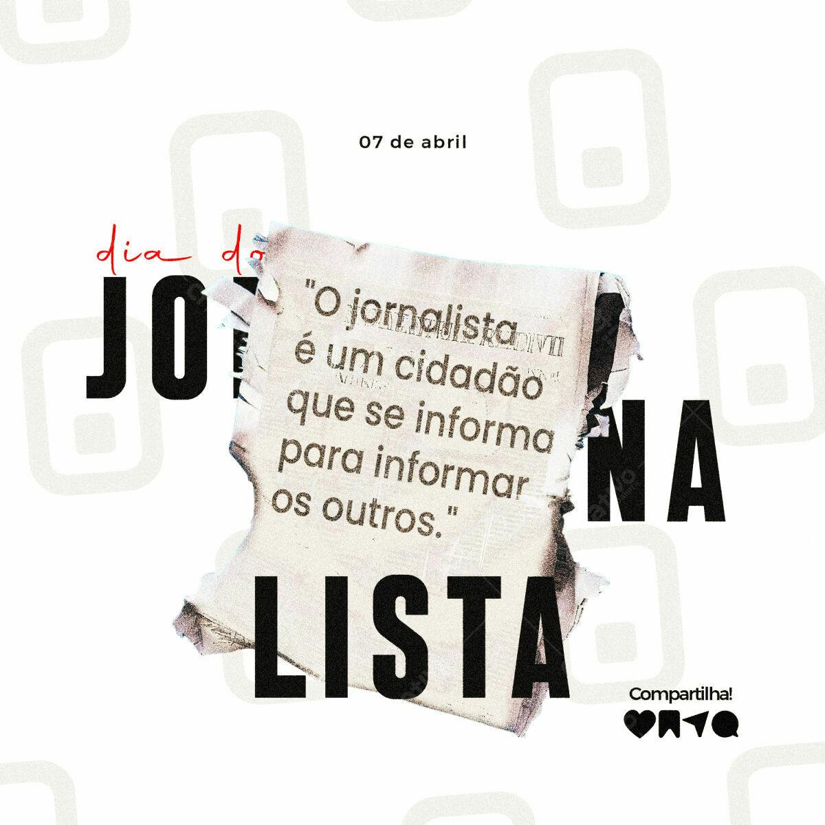 Flyer Dia do Jornalista PSD Editável
