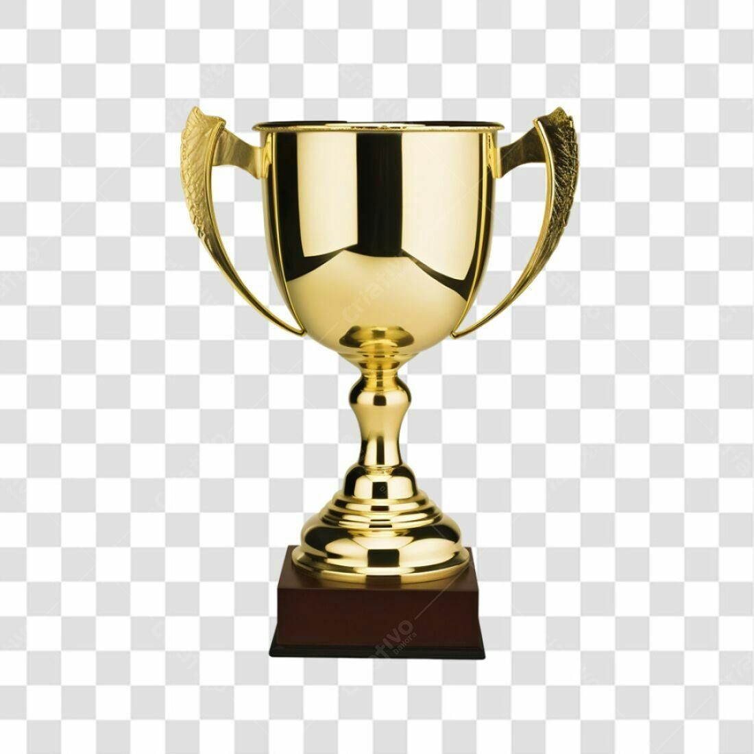 Troféu Ouro PNG com fundo transparente