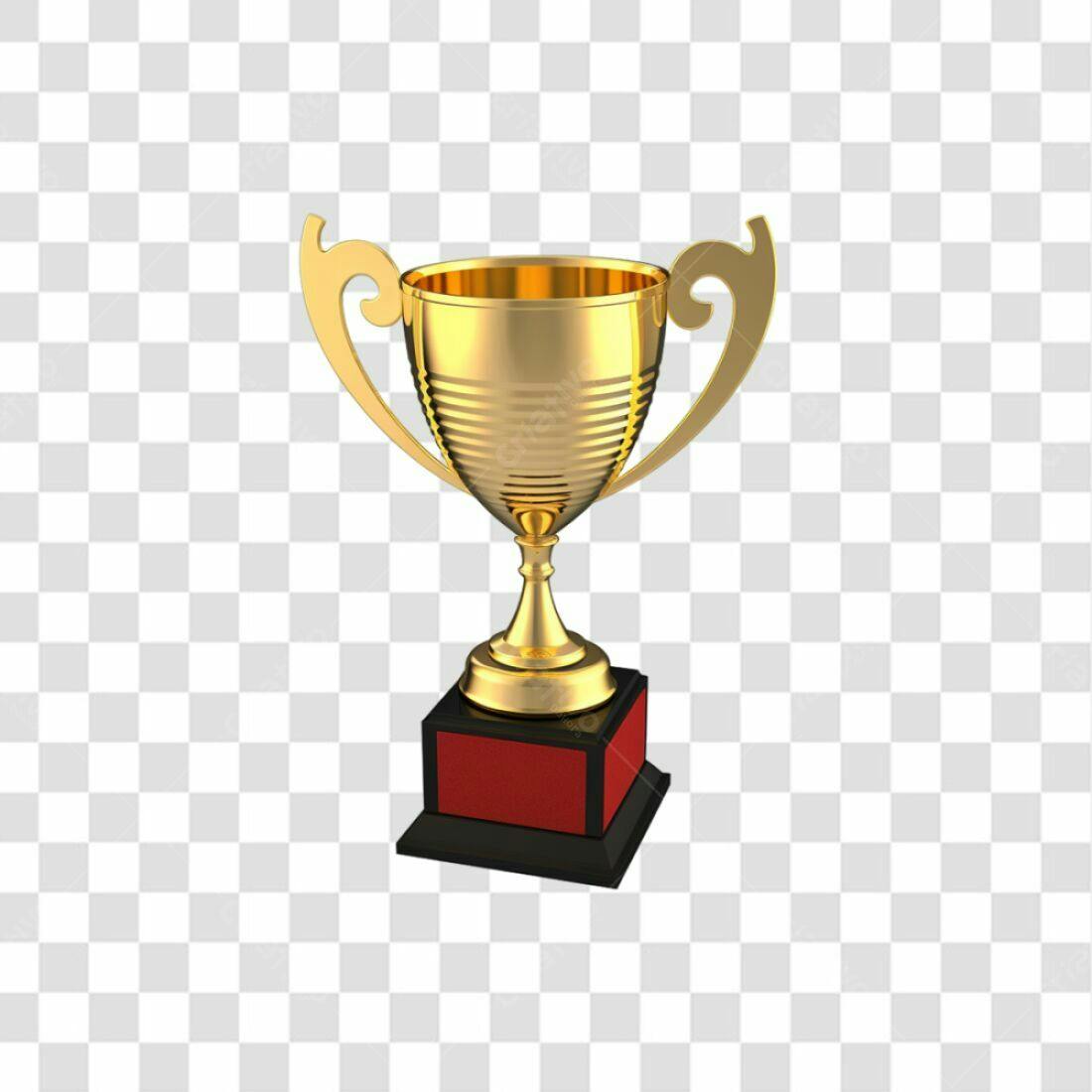 Troféu dourado PNG com fundo transparente