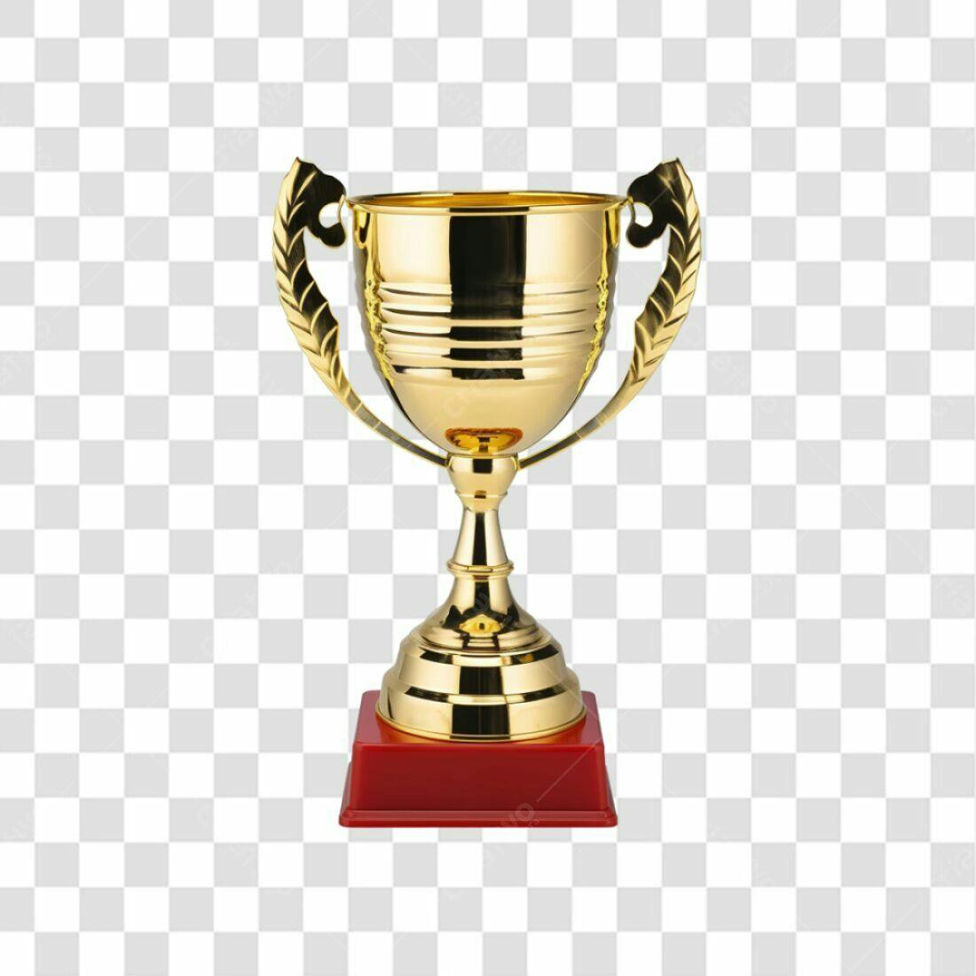 Troféu Ouro PNG com fundo transparente