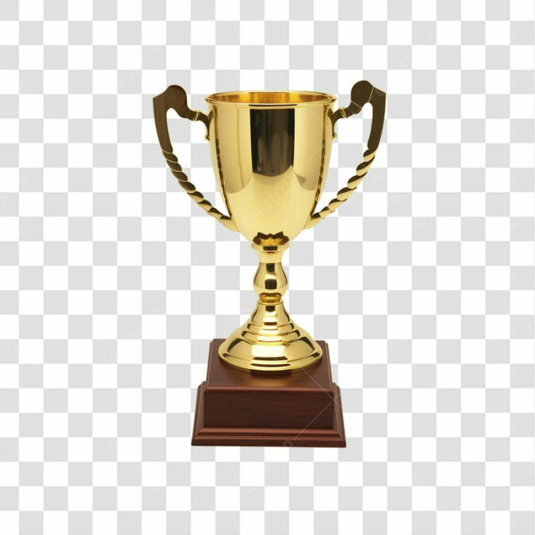 Icone Troféu Ouro PNG com fundo transparente