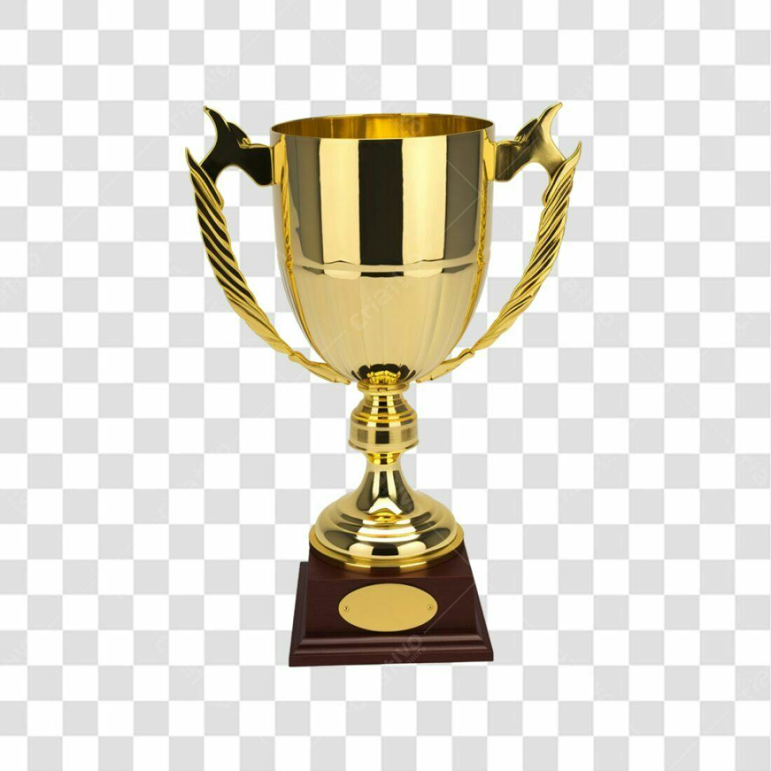 Icone Troféu Ouro PNG com fundo transparente