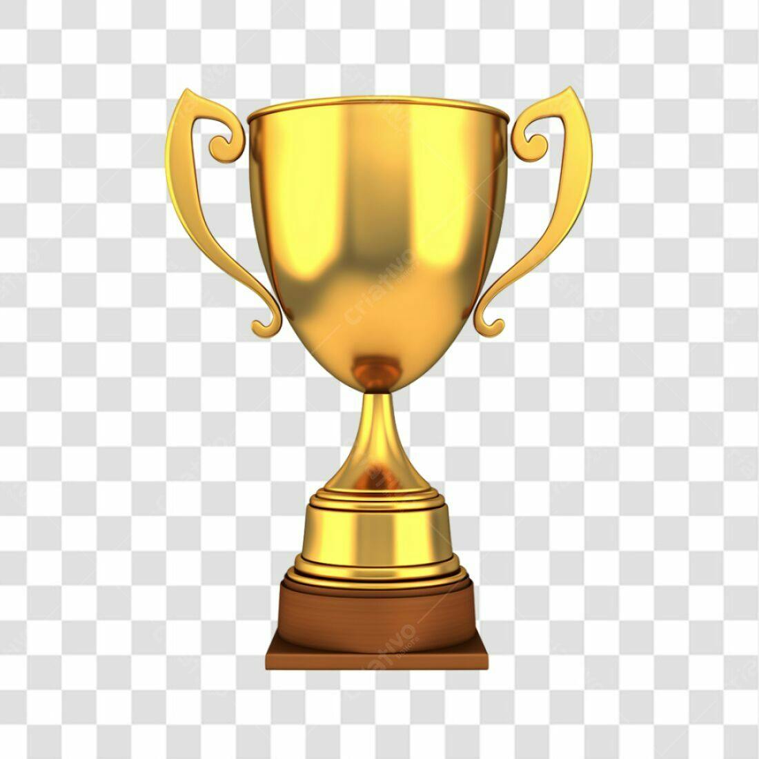 Icone Troféu Ouro PNG com fundo transparente
