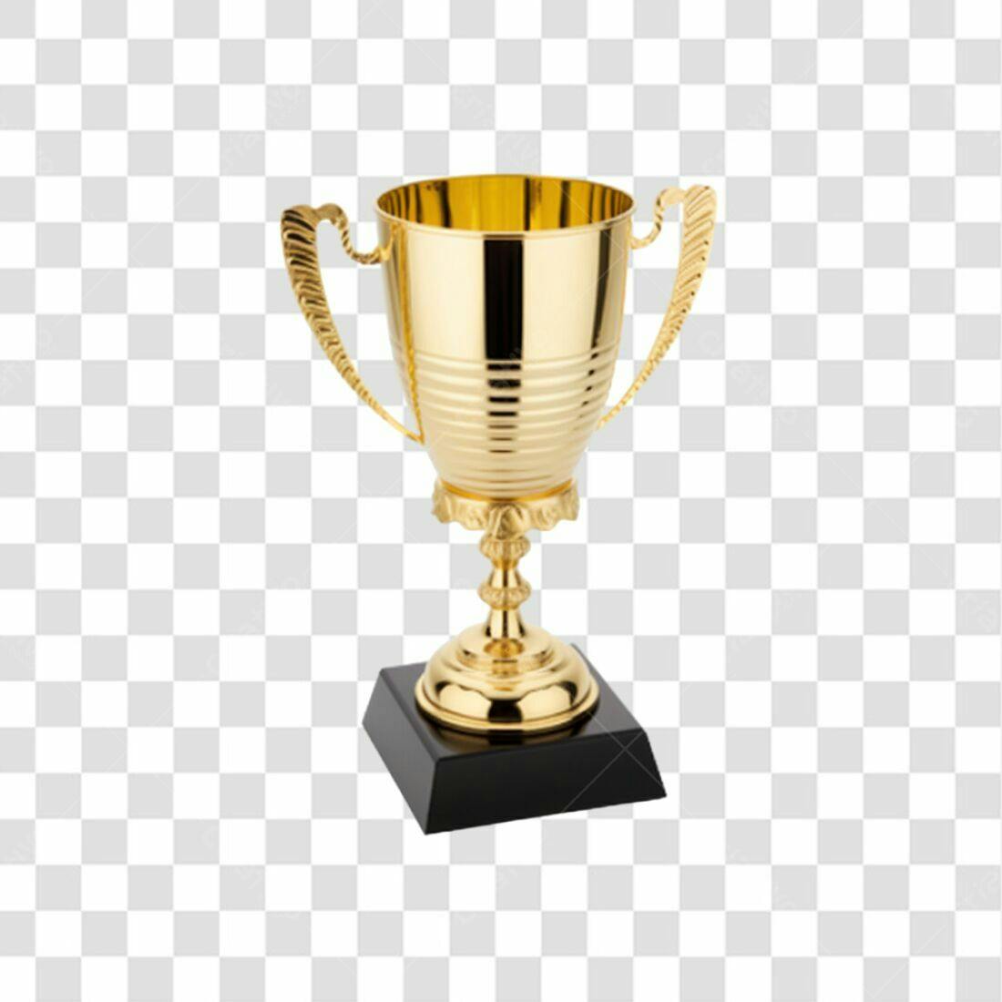 Troféu dourado PNG com fundo transparente