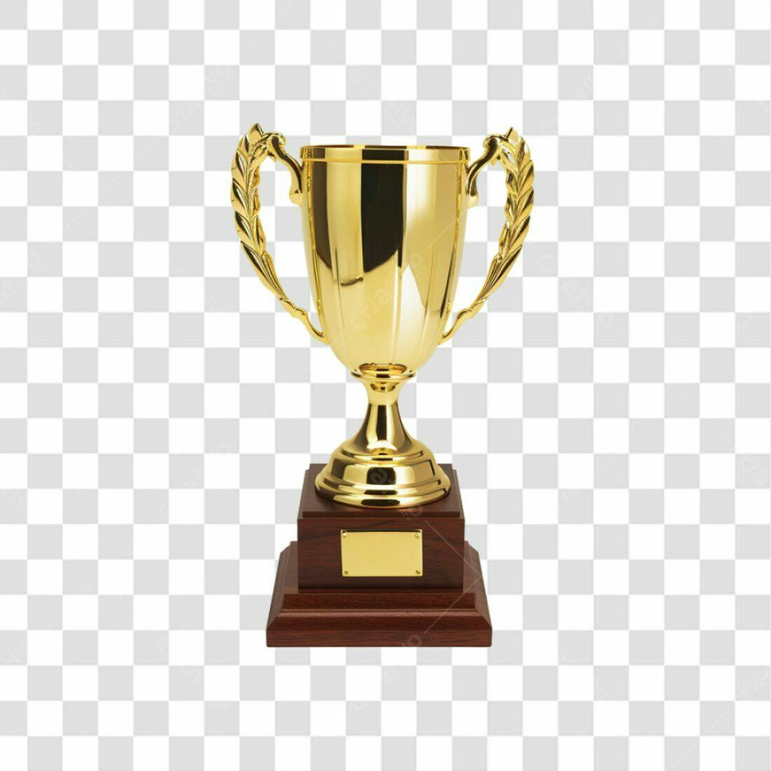 Icone Troféu Ouro PNG com fundo transparente