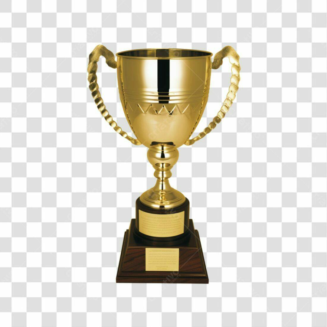 Troféu dourado PNG com fundo transparente