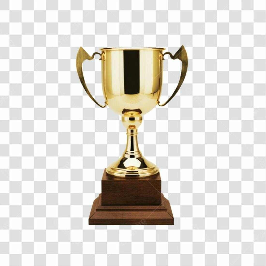 Troféu Ouro PNG com fundo transparente