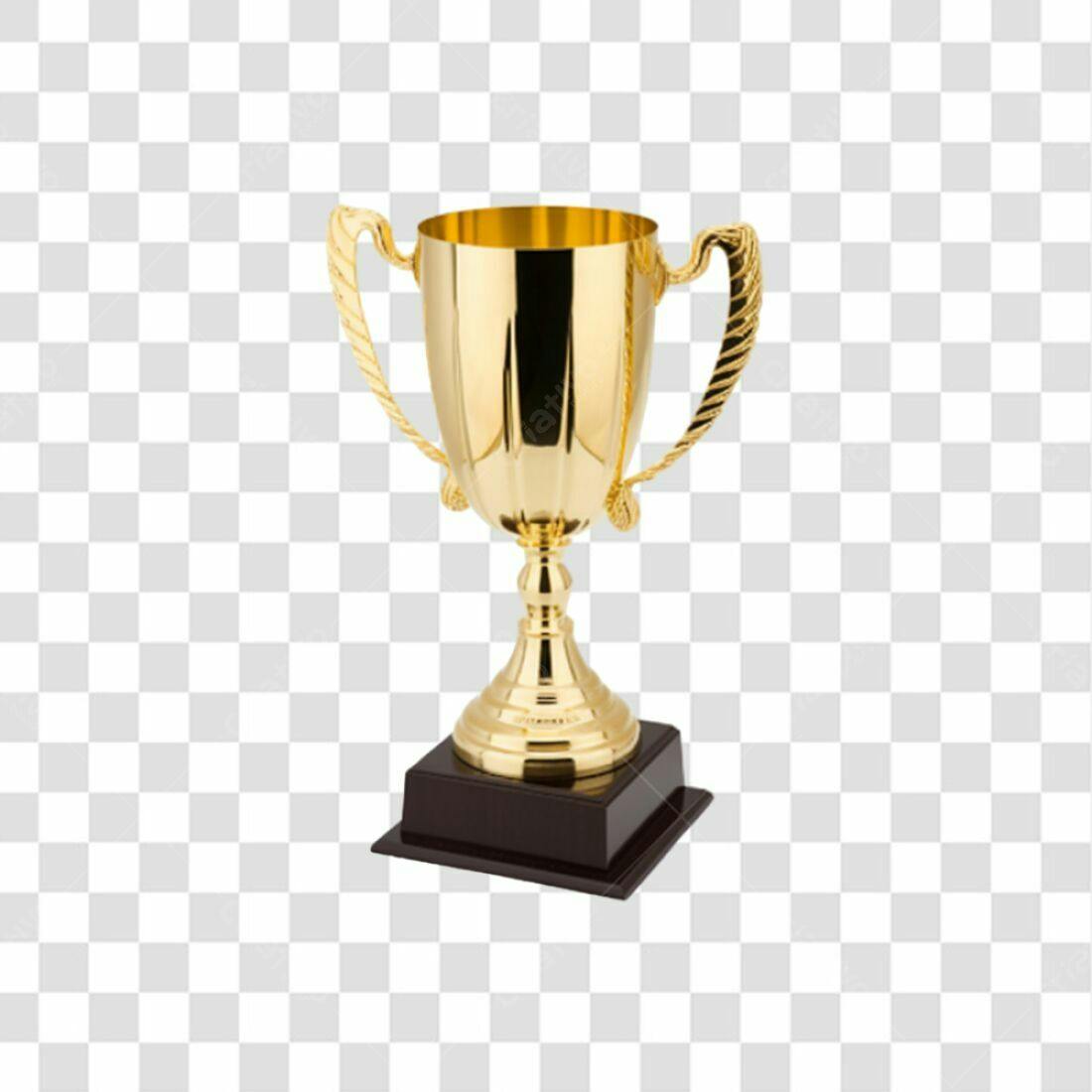 Troféu dourado PNG com fundo transparente