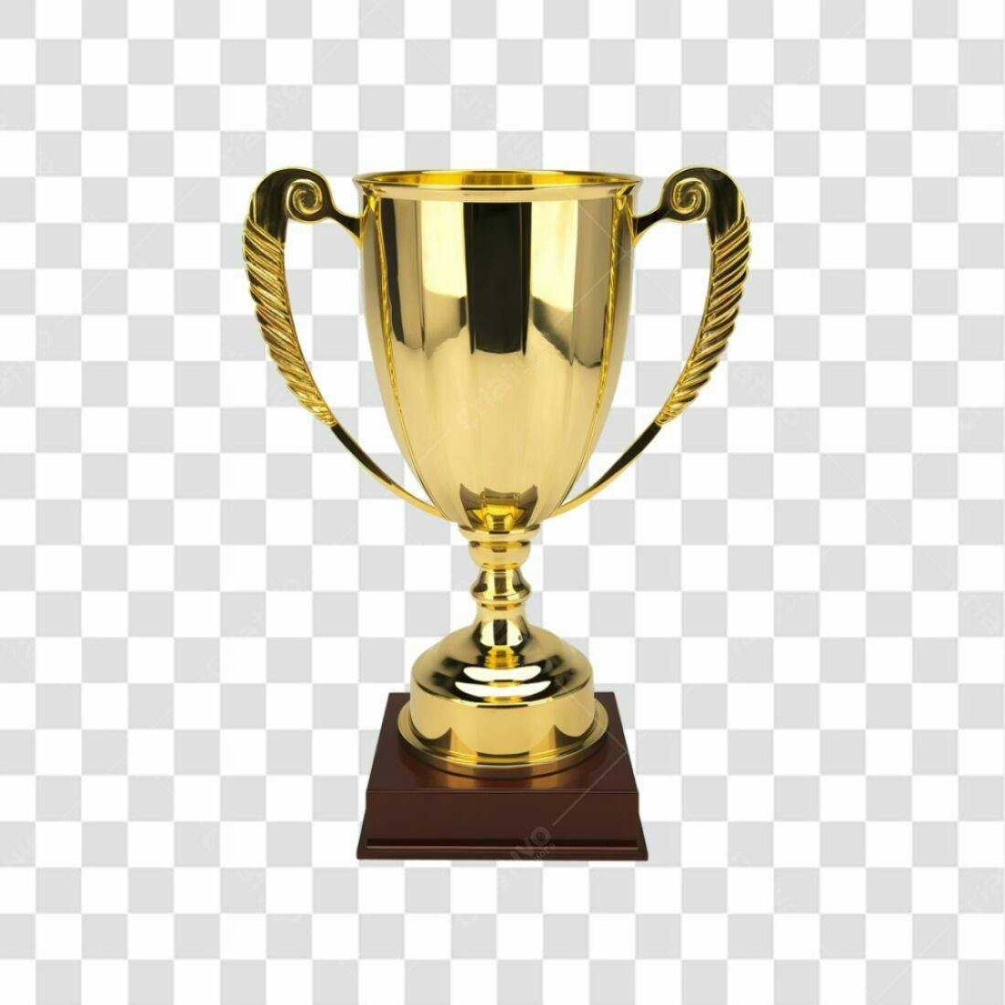Troféu dourado PNG com fundo transparente