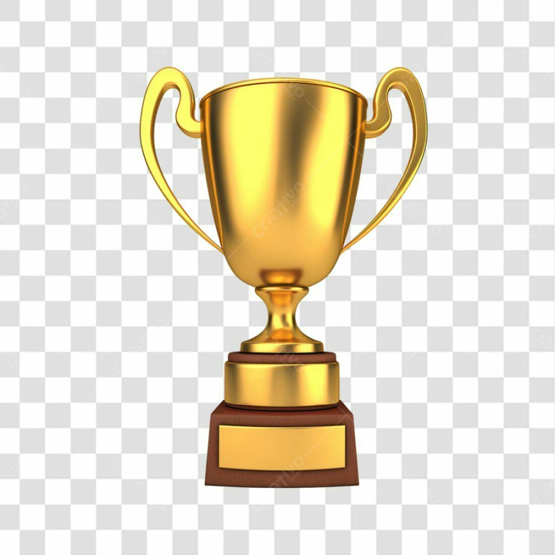Icone Troféu Ouro PNG com fundo transparente
