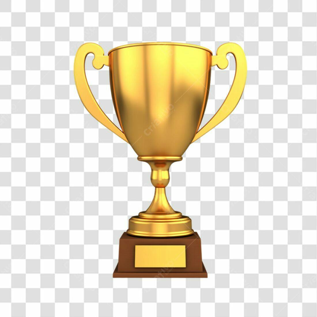 Icone Troféu Ouro PNG com fundo transparente