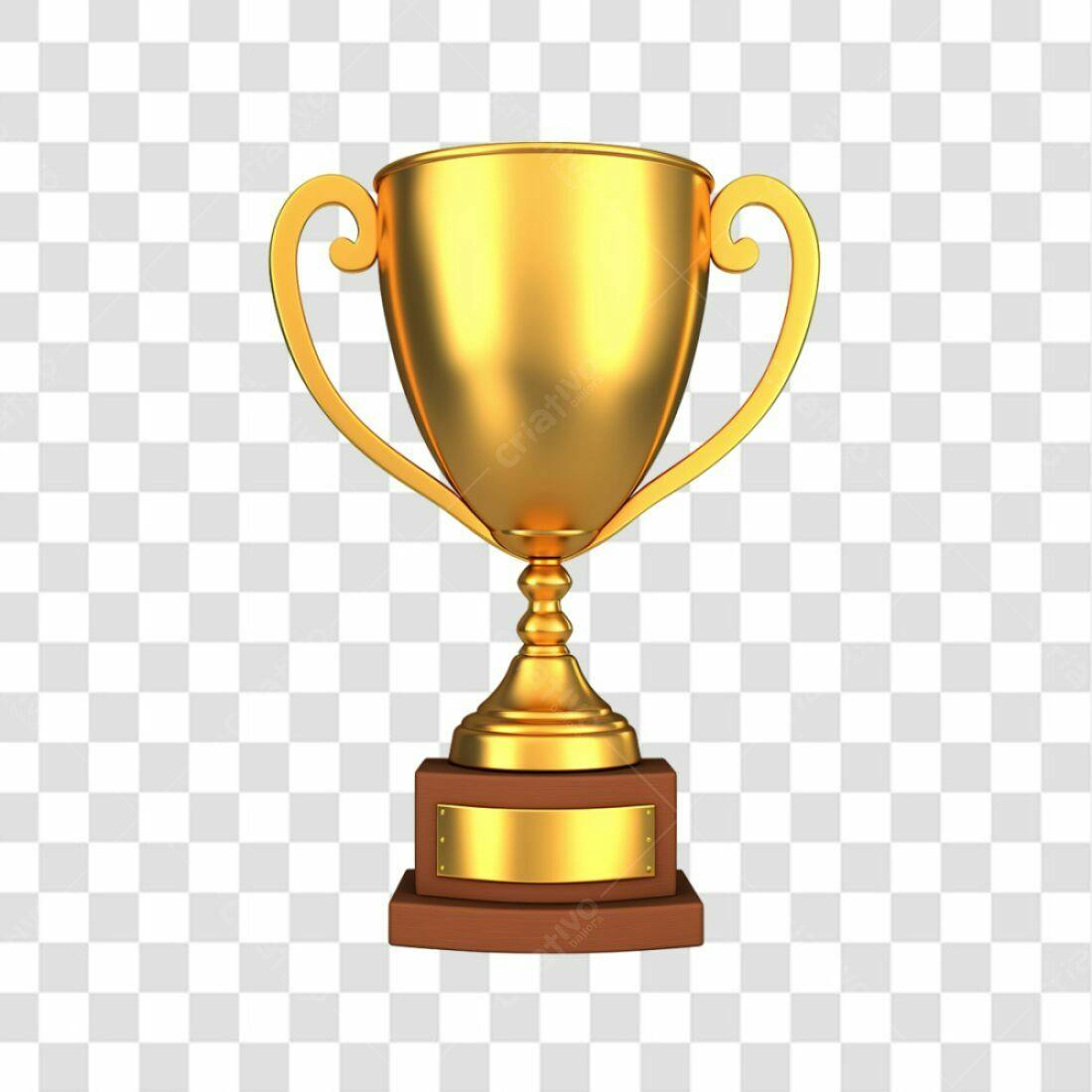 Icone Troféu Ouro PNG com fundo transparente