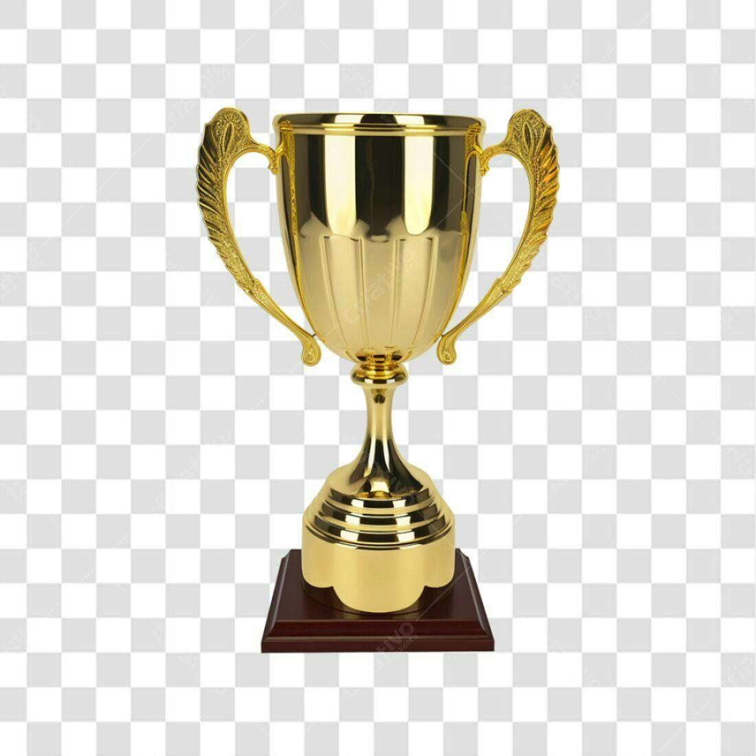 Icone Troféu Ouro PNG com fundo transparente
