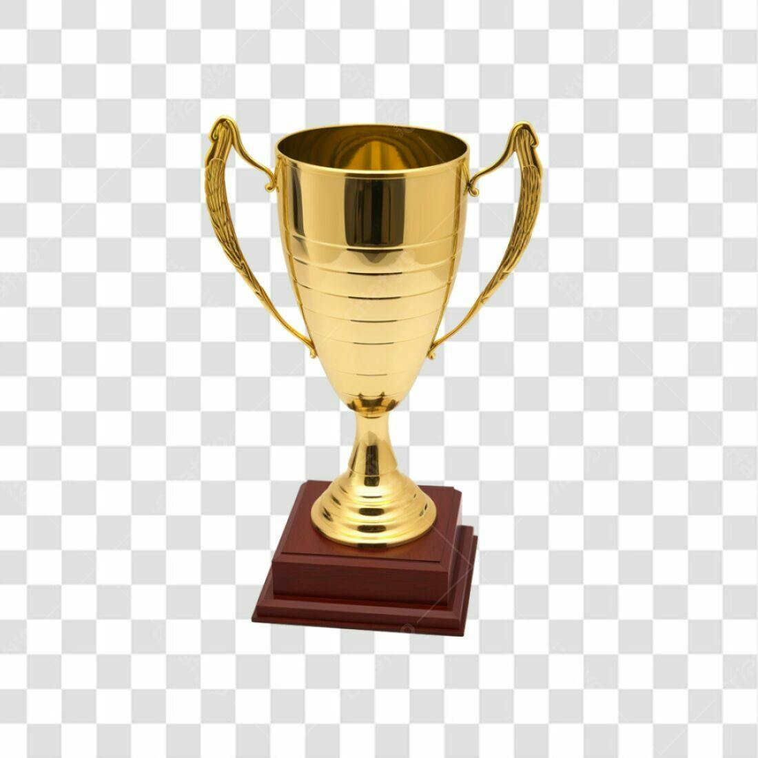 Troféu Ouro PNG com fundo transparente
