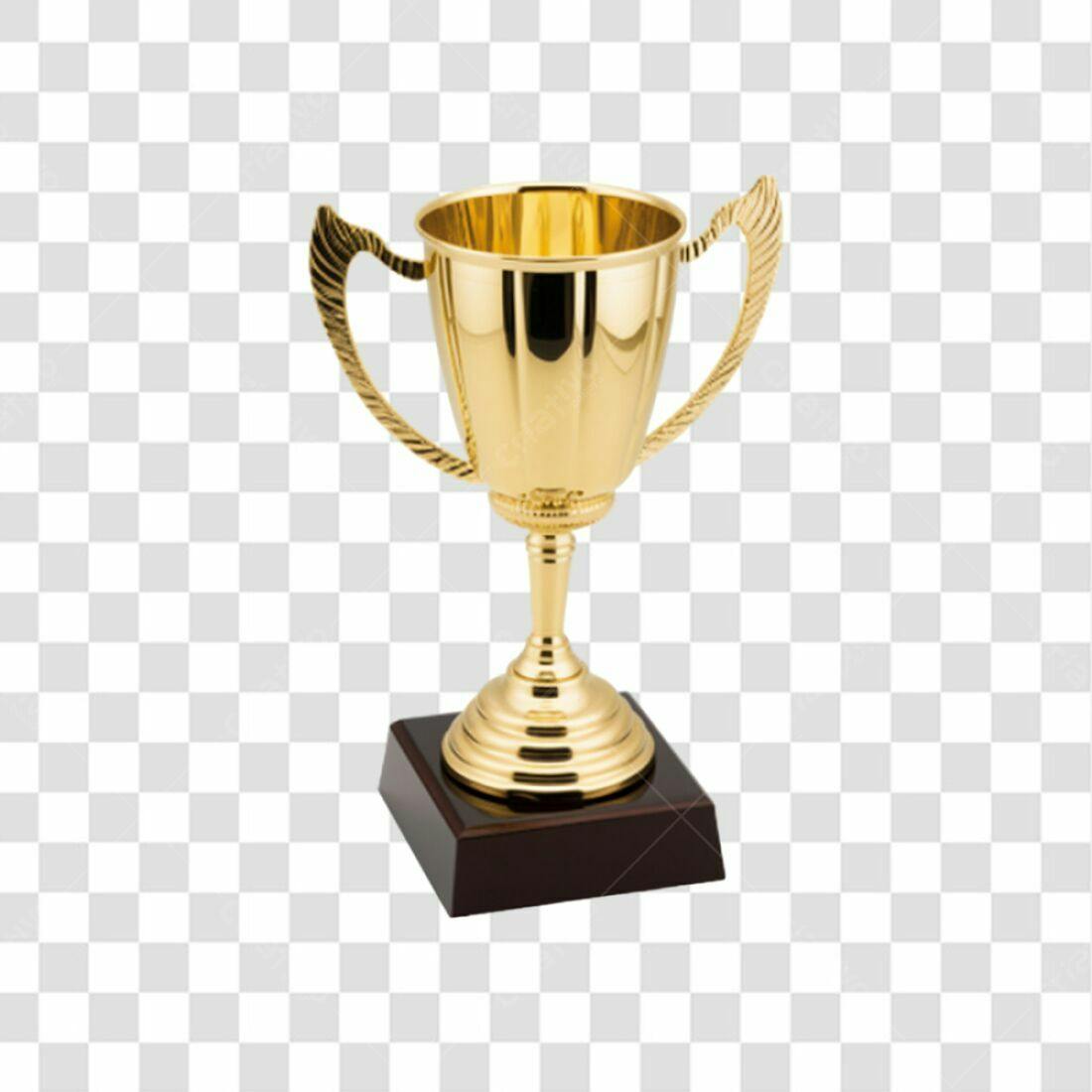 Troféu dourado PNG com fundo transparente
