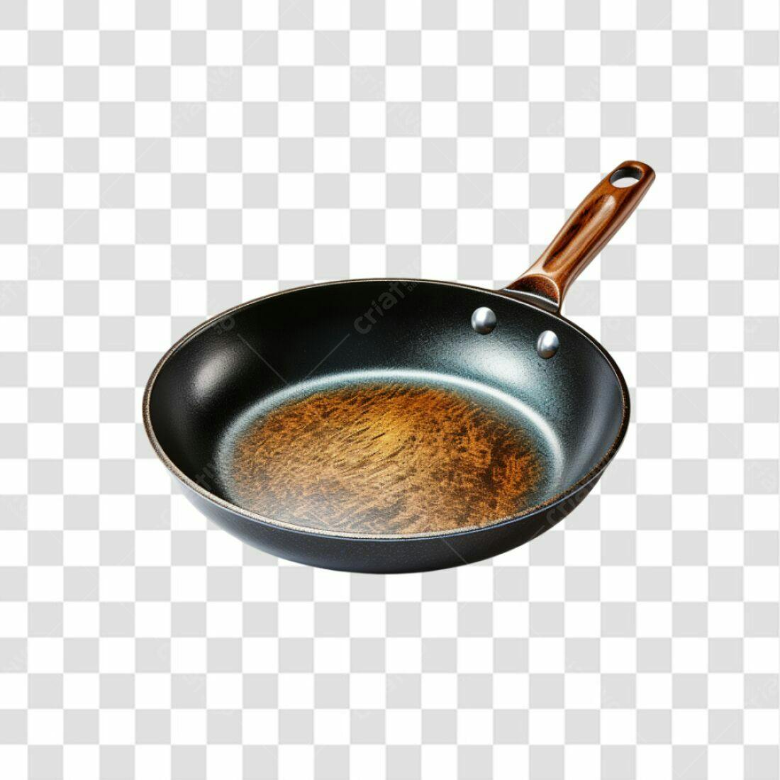 Icone de Frigideira Marrom e Preta PNG com fundo transparente