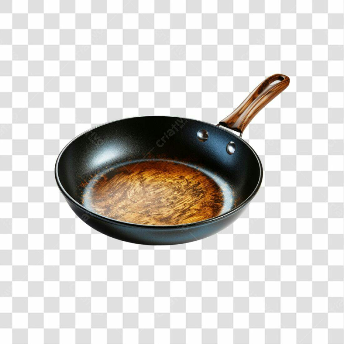 Icone de Frigideira Marrom e Preta PNG com fundo transparente