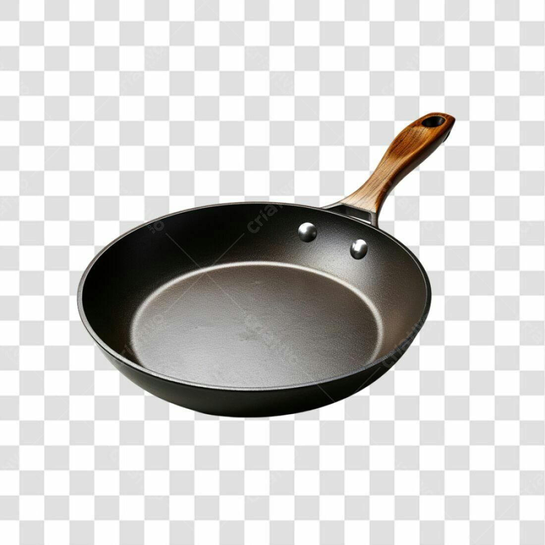 Icone de Frigideira Preta PNG com fundo transparente