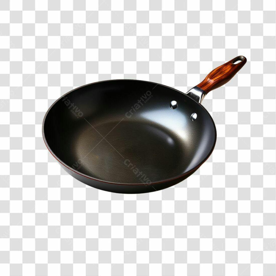 Icone de Frigideira Preta PNG com fundo transparente
