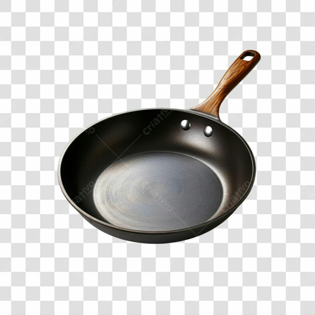 Icone de Frigideira Preta PNG com fundo transparente
