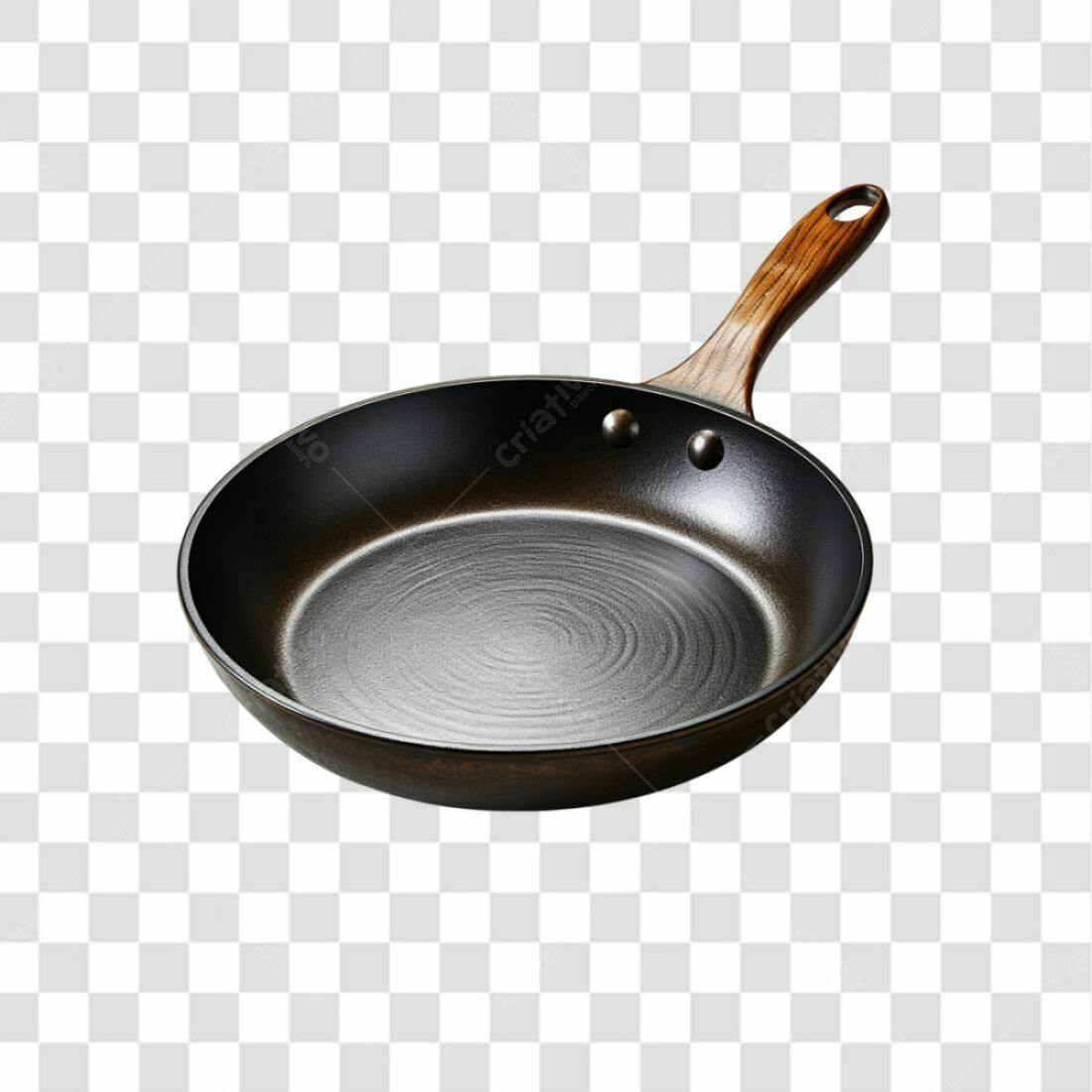 Icone de Frigideira Preta PNG com fundo transparente