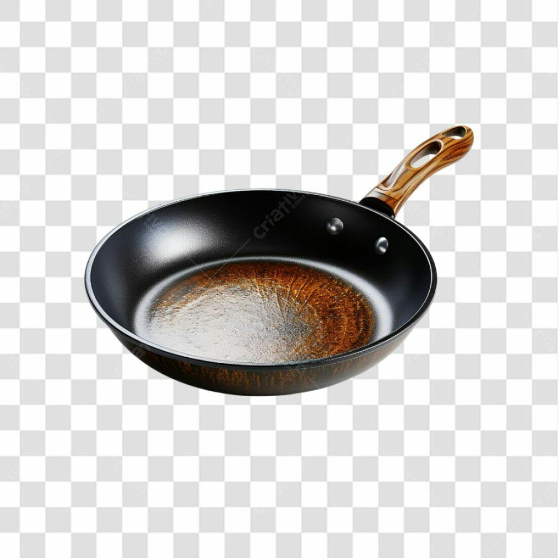 Icone de Frigideira Marrom e Preta PNG com fundo transparente