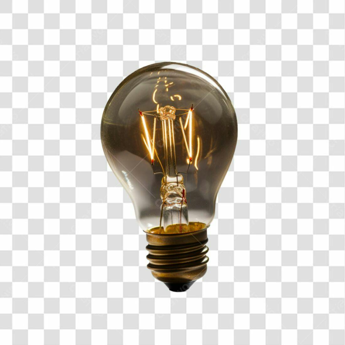 Ícone Lâmpada Edison PNG com fundo transparente