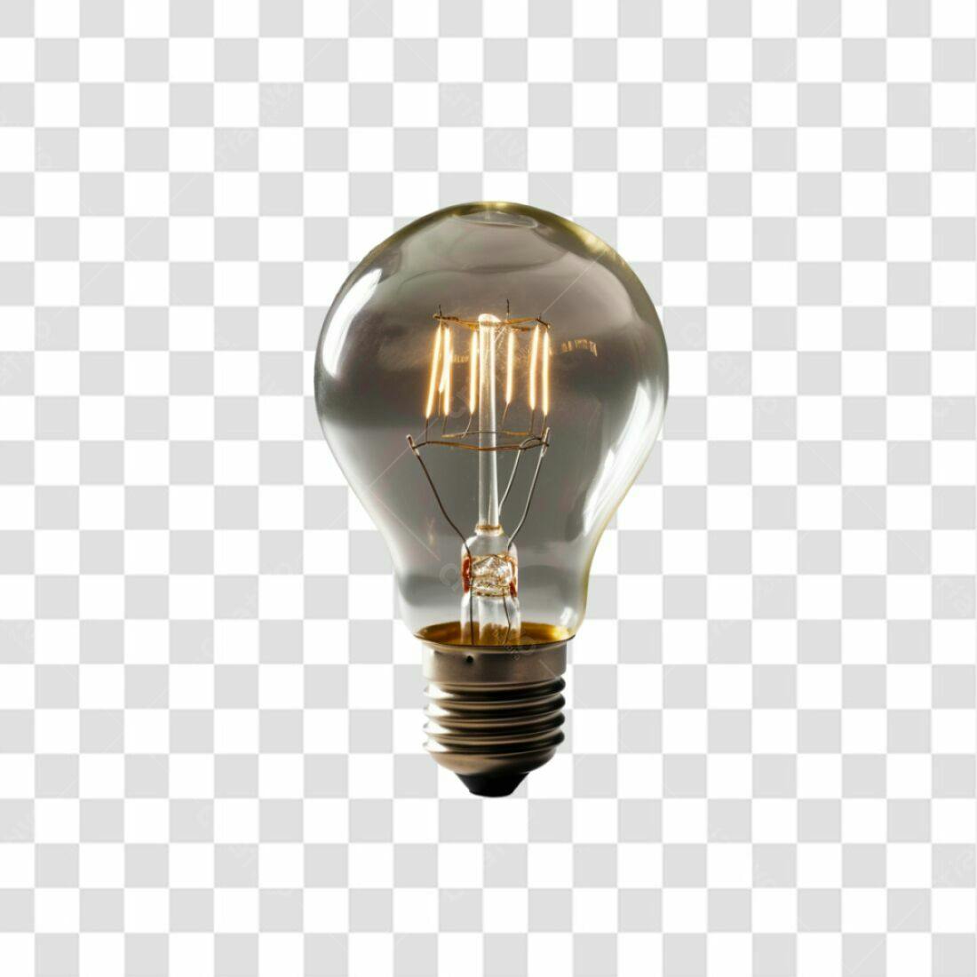 Ícone Lâmpada Edison PNG com fundo transparente