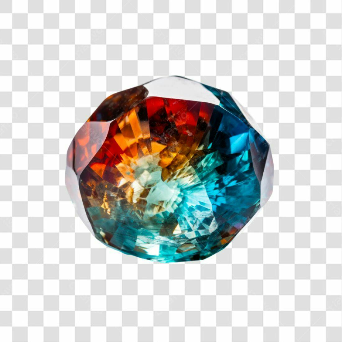 Icone Gema Multicolor PNG com fundo transparente
