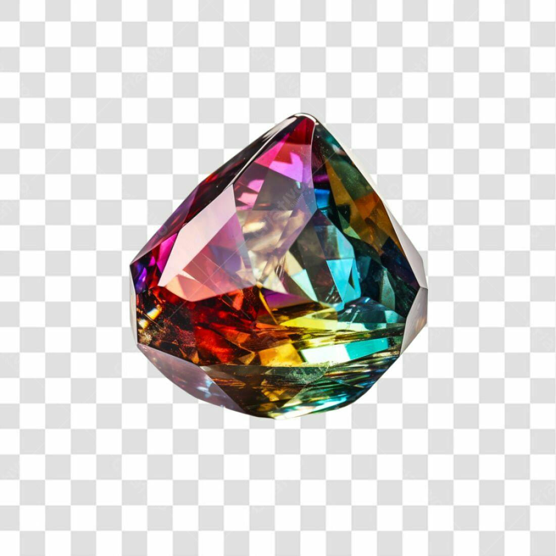 Icone de joia multicolorida PNG com fundo transparente