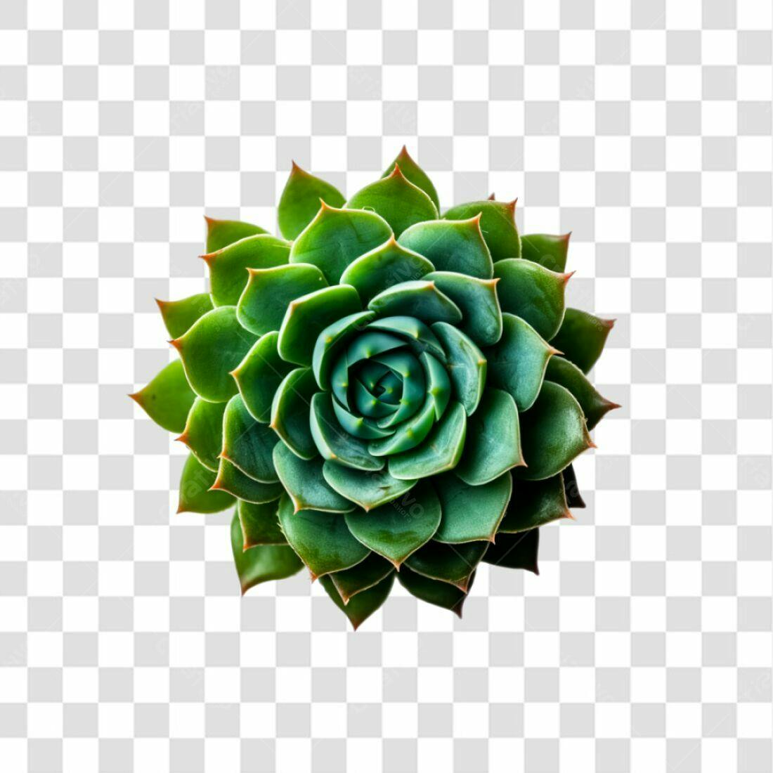 Icone Suculenta Verde PNG com fundo transparente