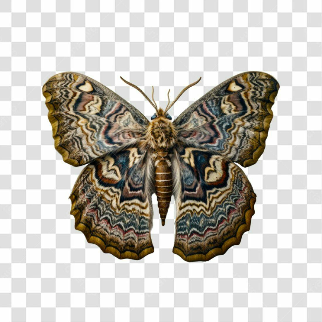 Icone Borboleta Marrom Bege PNG com fundo transparente