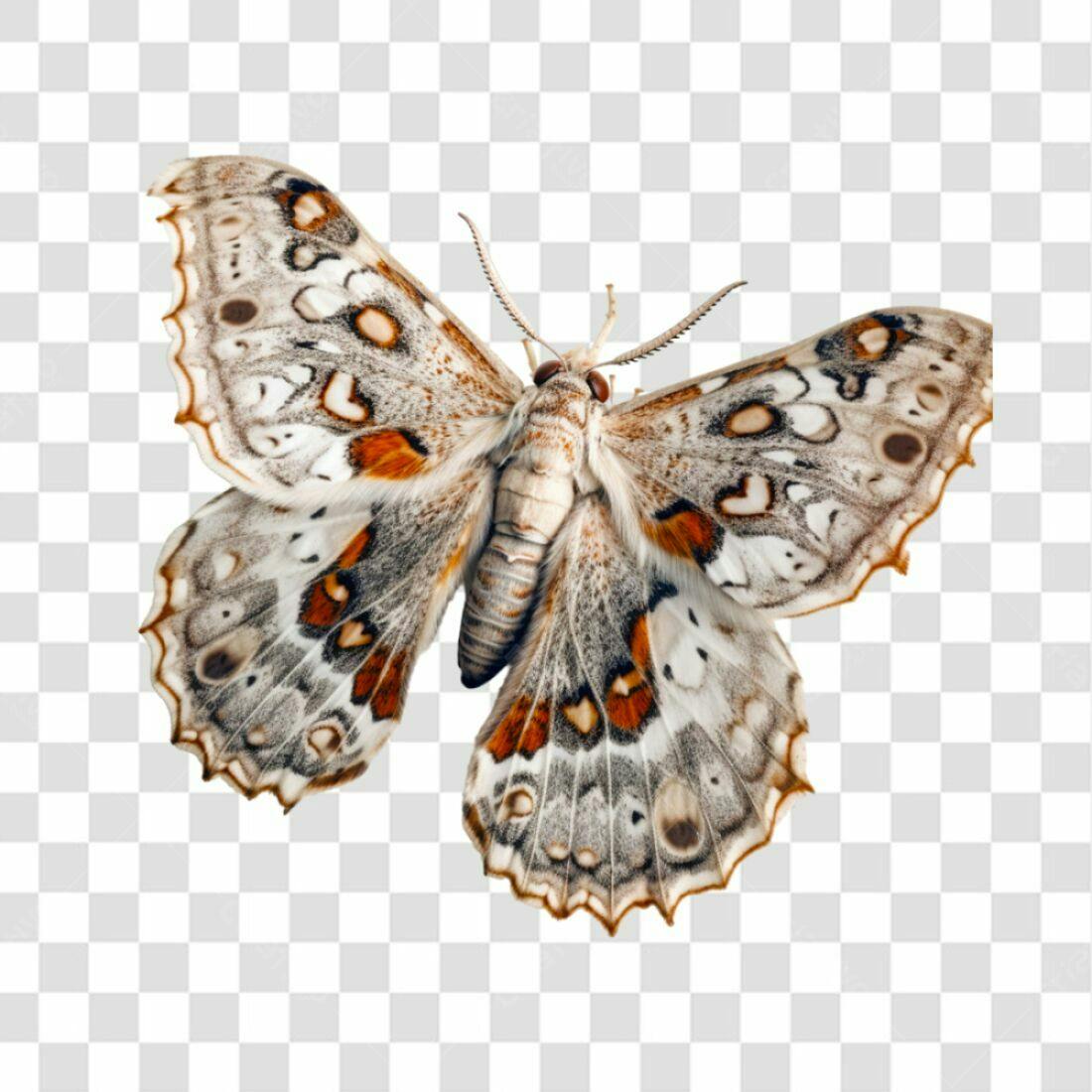 Icone Borboleta Cinza Marrom PNG com fundo transparente