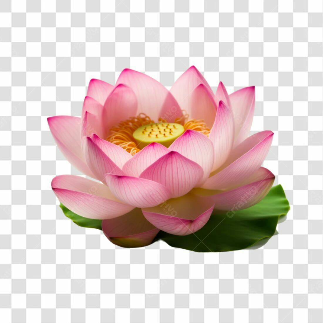 Icone Flor de Lótus Rosa PNG com fundo transparente