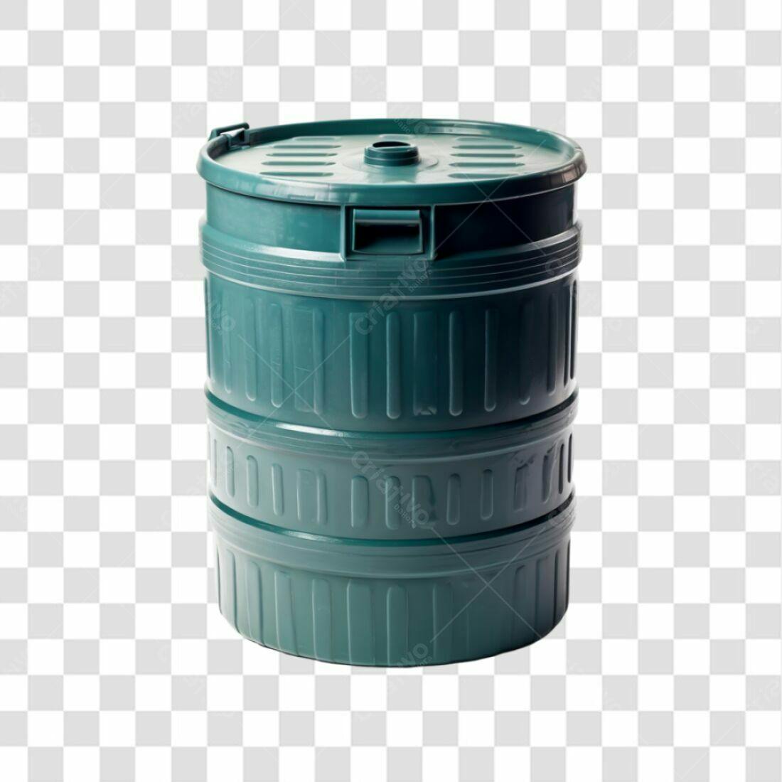 Icone Balde Plástico Verde PNG com fundo transparente
