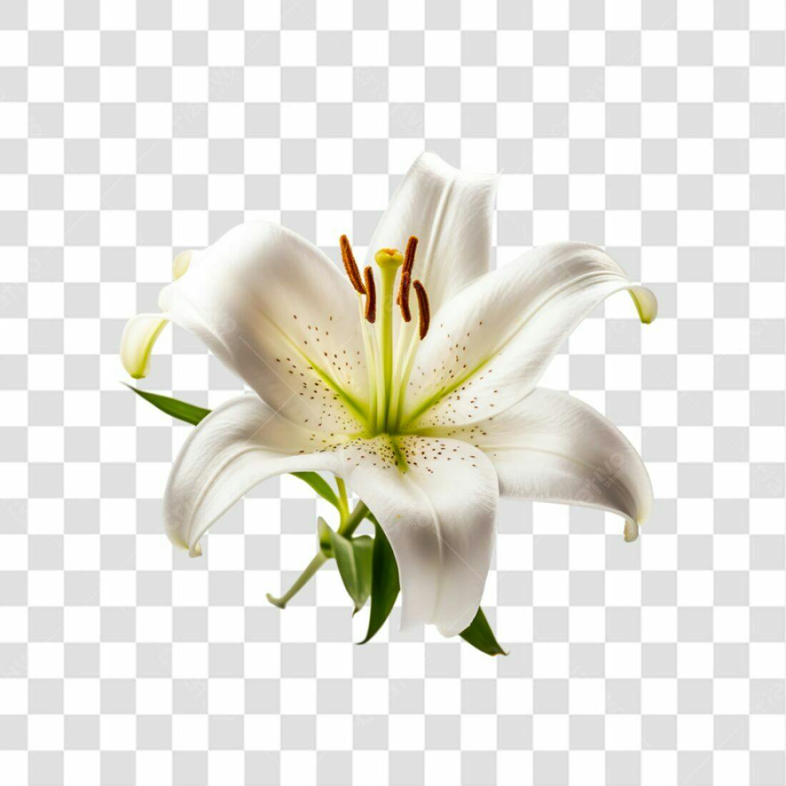 Icone Flor Lis Branca PNG com fundo transparente