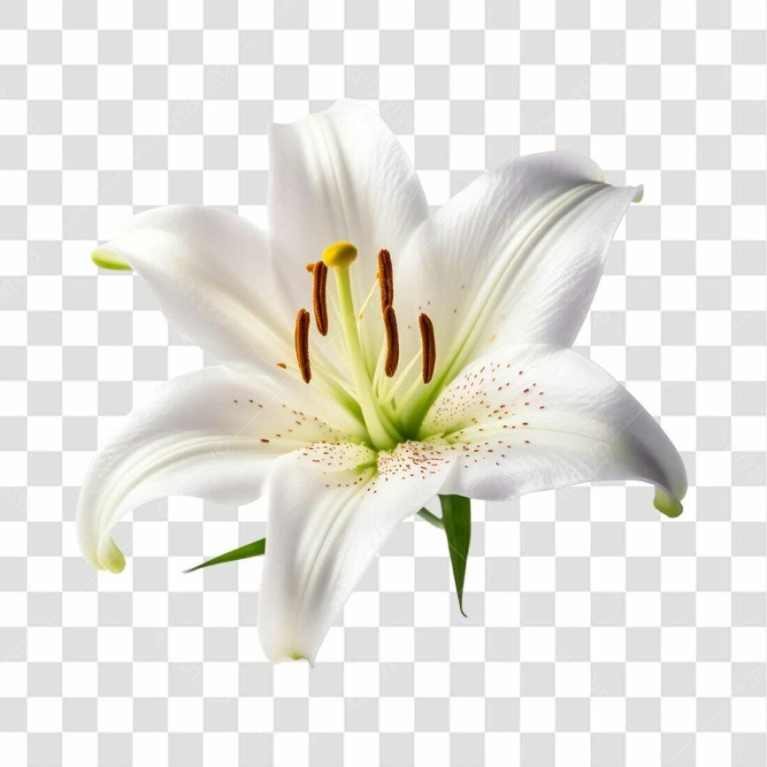 Icone Flor de Lis Branca PNG com fundo transparente