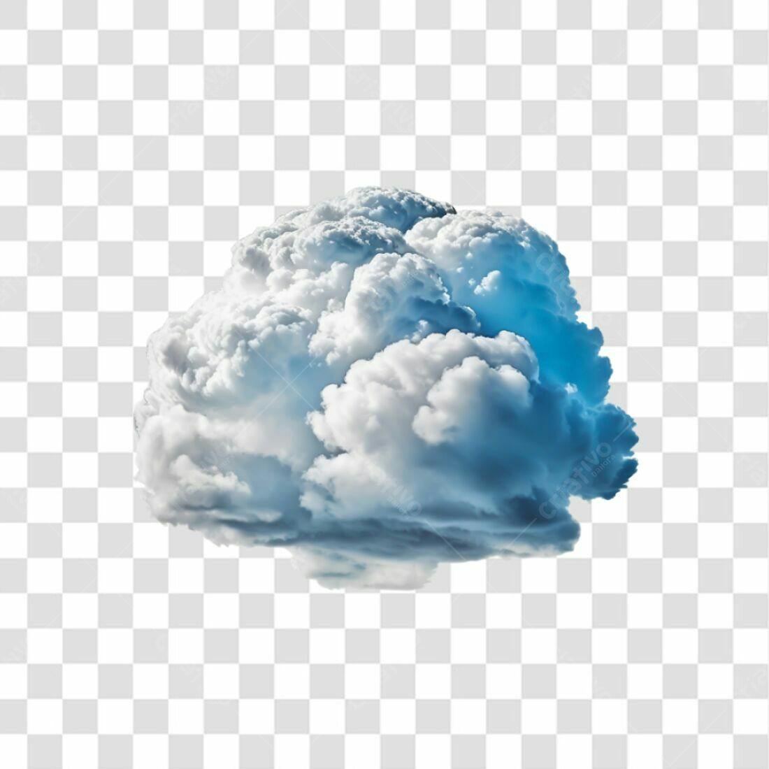 Icone Nuvem Azul PNG com fundo transparente