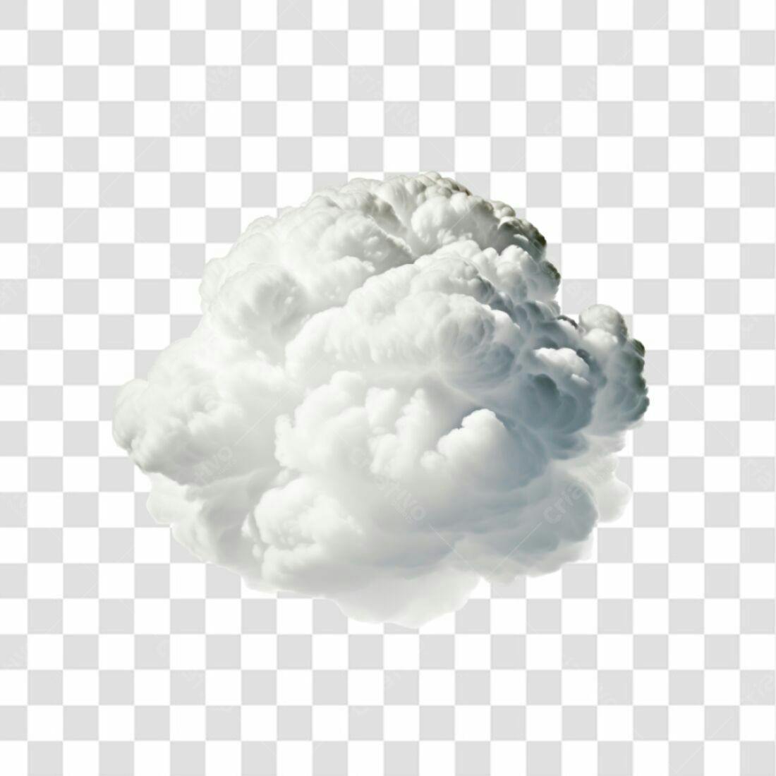 Elemento PNG Nuvem Branca com fundo transparente
