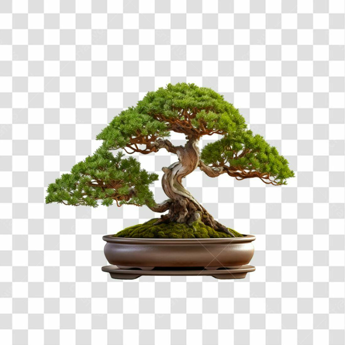 Icone Bonsai Árvore Verde PNG com fundo transparente