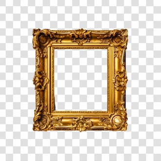 Quadro dourado png transparente