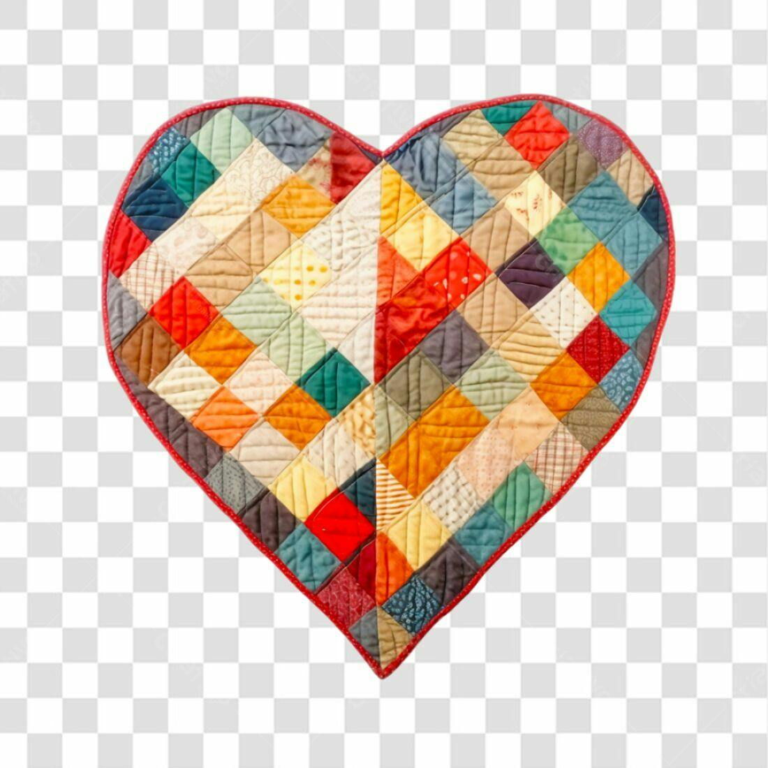 Icone Dia dos Namorados Patchwork PNG com fundo transparente
