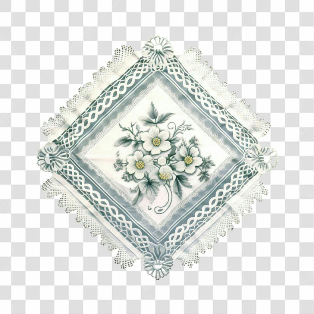Quadro floral PNG com fundo transparente
