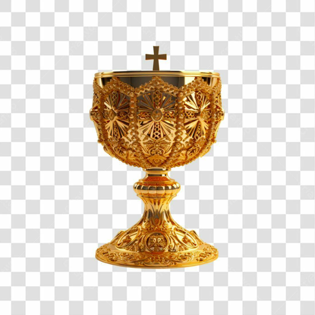 Icone Cálice Dourado Religioso PNG com fundo transparente